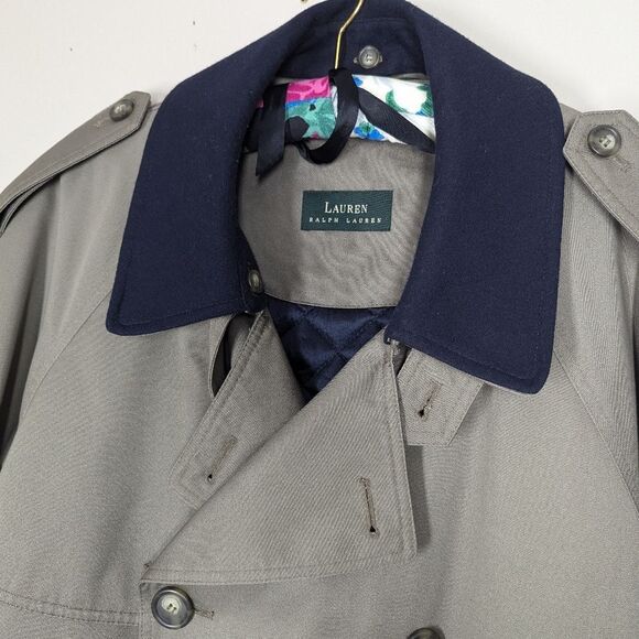 Ralph Lauren Double-Breasted Trench Coat – Size 44S – Detachable Lining & Wool C - Picture 3 of 9